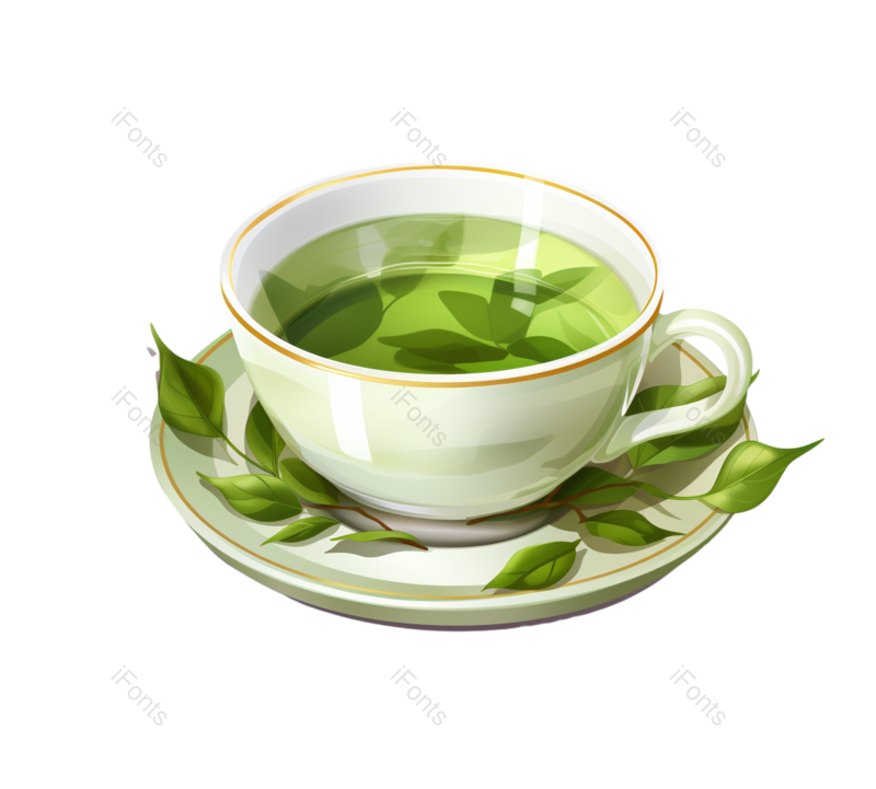 文艺图片,喝茶元素,PNG,免抠素材